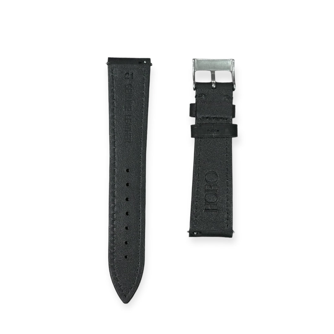 260X - Calf leather strap Black