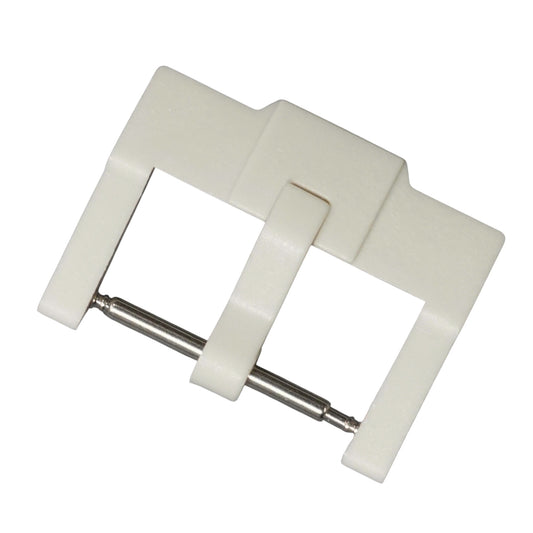 18mm Off white Plastic Pin Buckle for Ref.60M/61M Moonswatch rubber strap