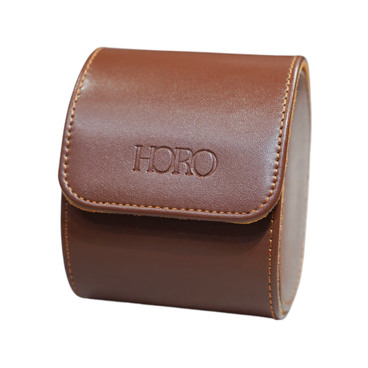 HORO Brown travel case for 1 watch