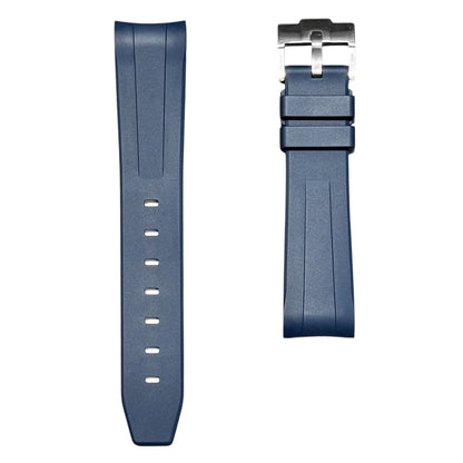 62M - Navy blue 20mm curve end FKM rubber strap