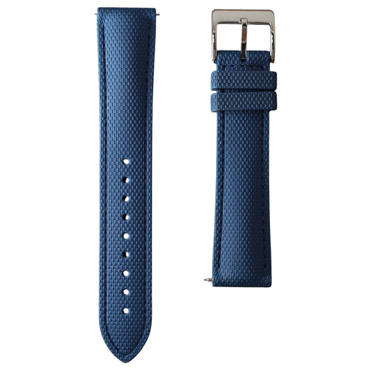 388 - Navy blue weave FKM Rubber strap