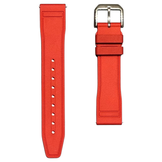 607 - Fire Red FKM Rubber strap