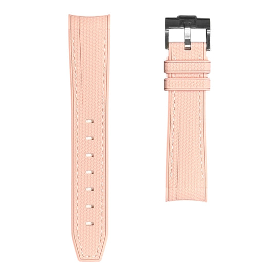🎁 61M - Rubber strap Pink with white stitching (100% off)