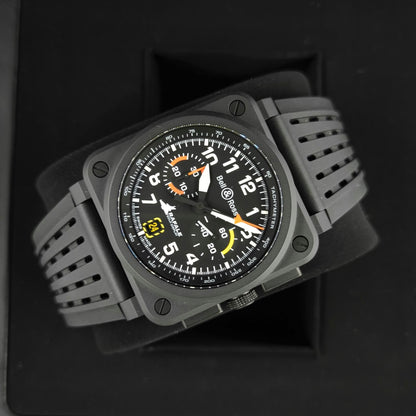 Bell & Ross BR-03 Chrono Display Rafale Solo Display 42mm Ref. BR0394-RSD-CE/SRB