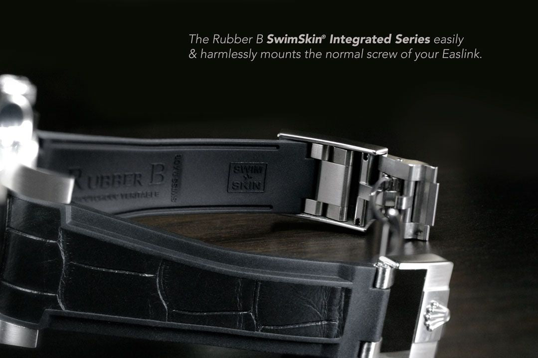 Rubber Strap for Rolex Daytona/GMT on Oyster Bracelet - SwimSkin® Alligator