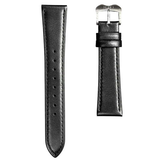 908 - Black Flat calf strap