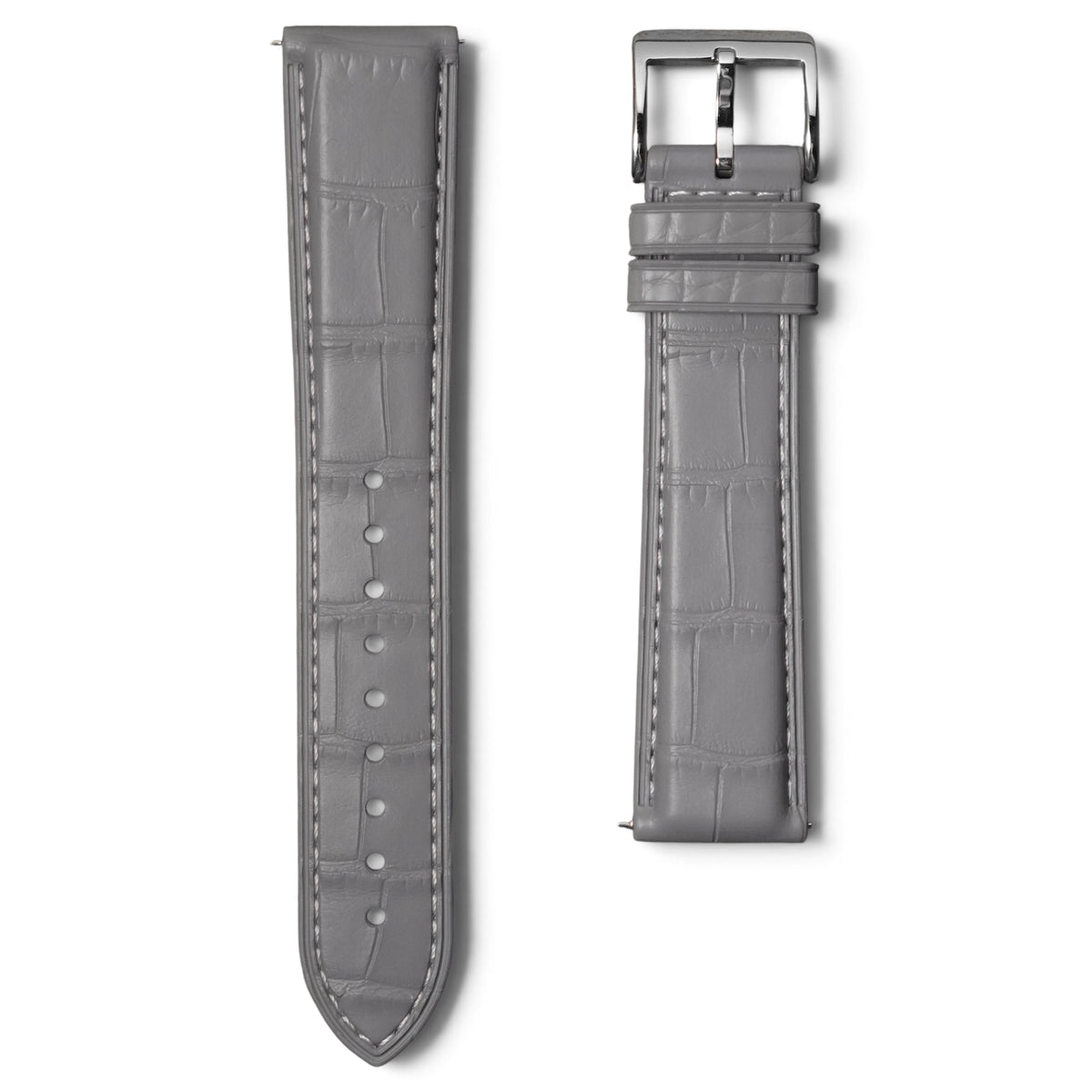 AGFKM - Grey Alligator pattern FKM Rubber strap