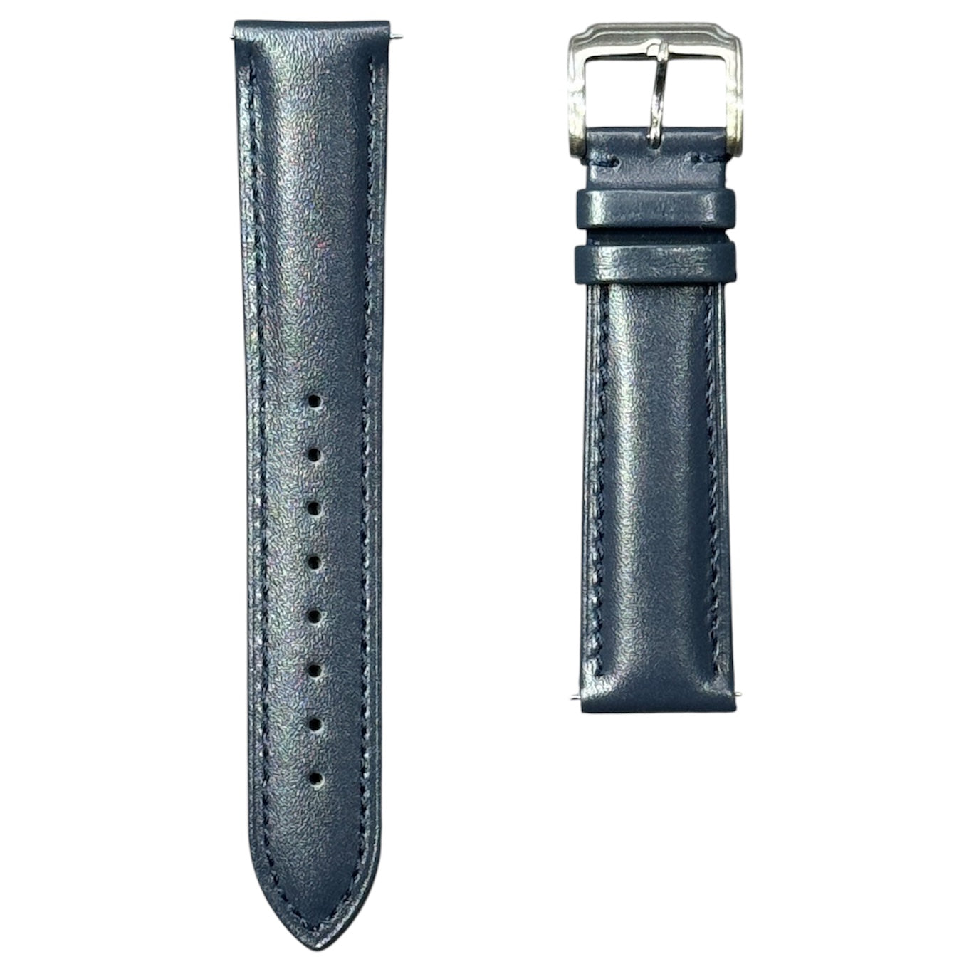 2A -  Dark blue Genuine leather strap