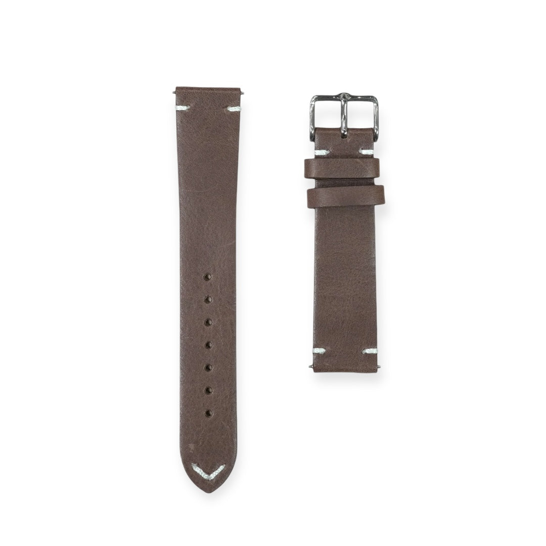 111 - Calf leather strap Dark Brown