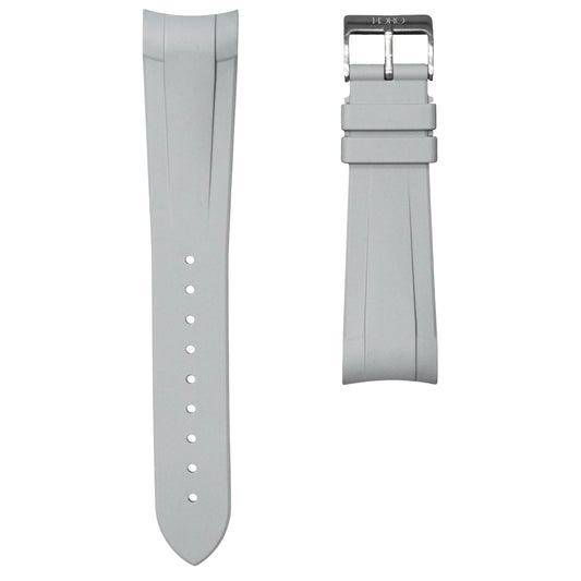 41B -  Grey Curve end FKM Rubber strap for BB41
