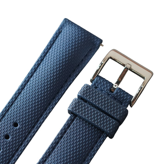 388 - Navy blue weave FKM Rubber strap