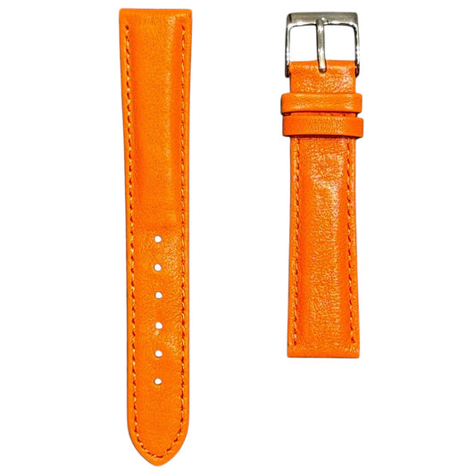 3A - Orange Genuine leather strap