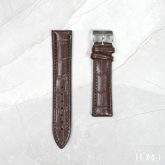 59X - Calf/silicone rubber strap Black Brown