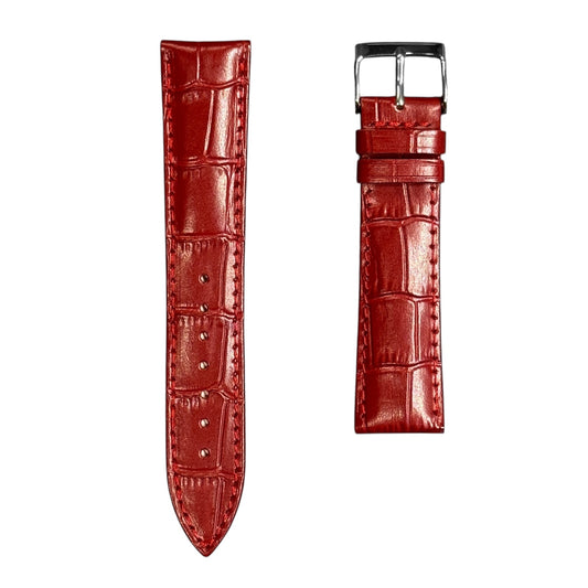 7A - Red genuine leather strap