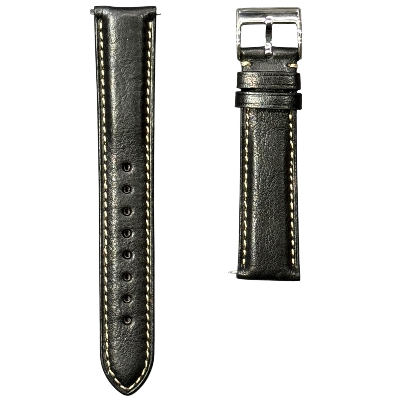 50M - Black with beige stitching