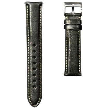 50M - Black with beige stitching