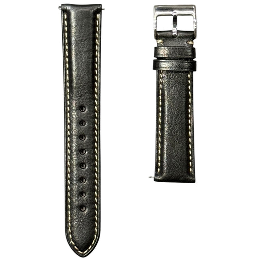 50M - Black with beige stitching