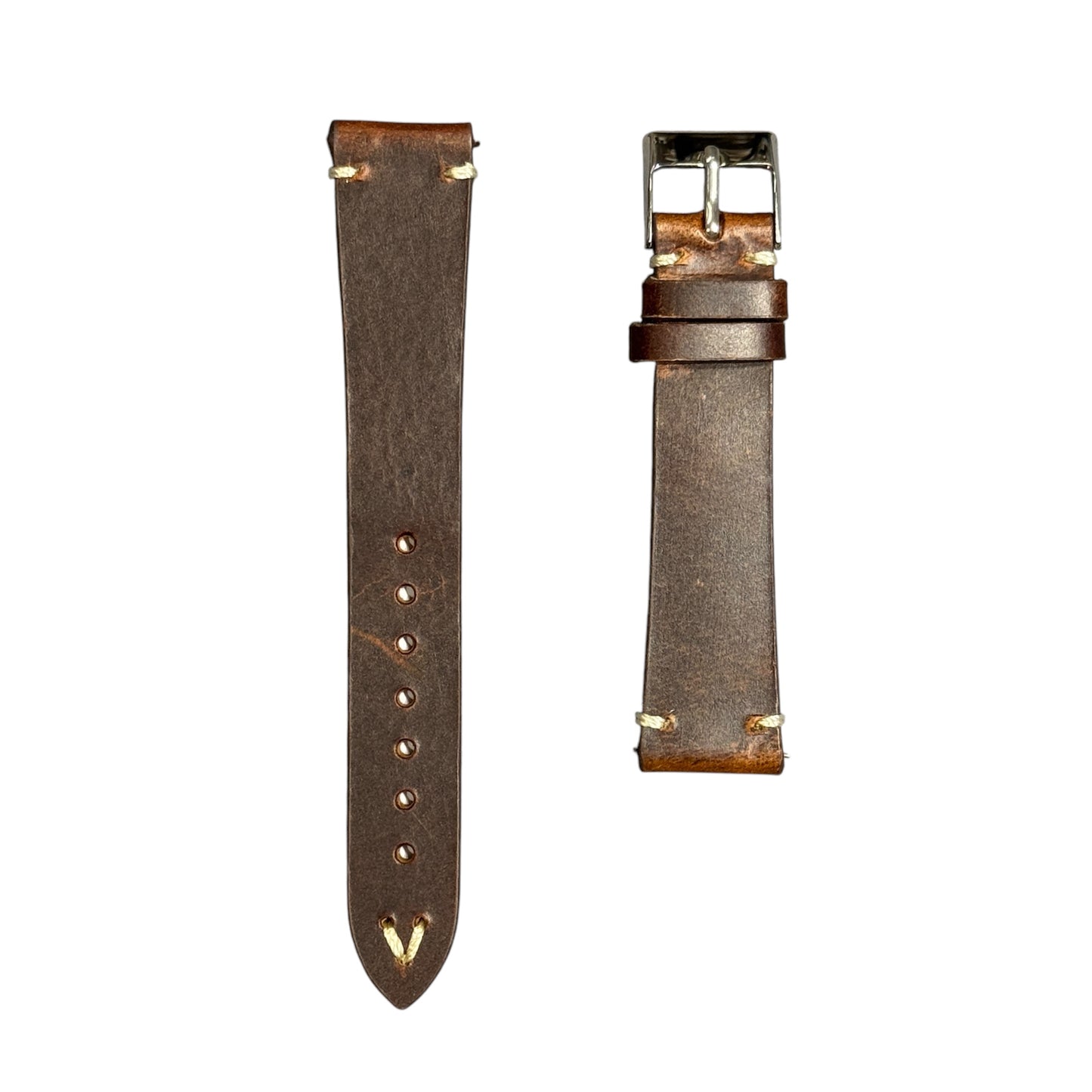 113 - Vintage Dark brown calf strap