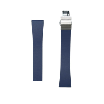 610 - Navy blue Adjustable FKM Rubber strap with clasps