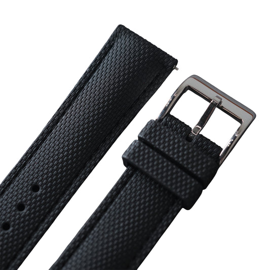 388 - Black weave FKM Rubber strap