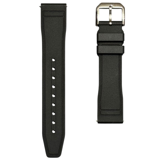 607 - Black FKM Rubber strap