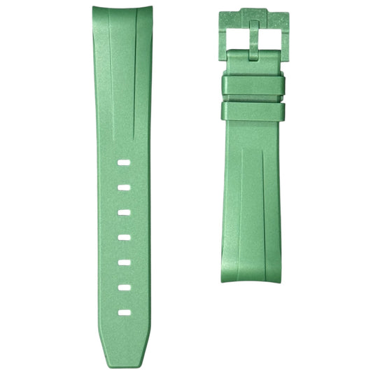 60M - Green Curve end Rubber strap