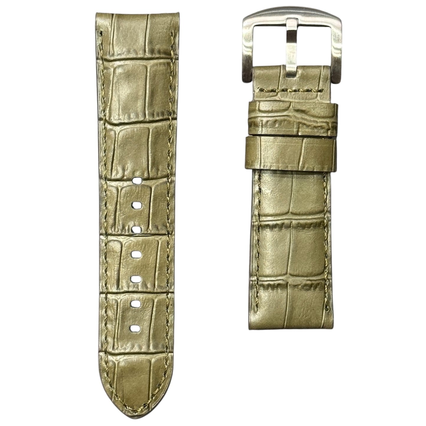 4A -  Greenish grey Genuine leather strap