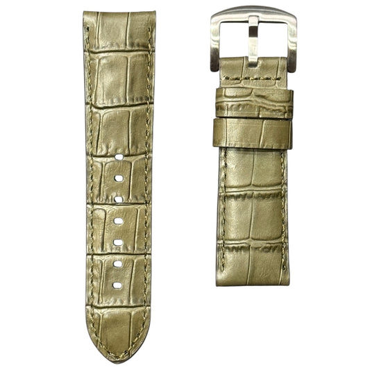 4A -  Greenish grey Genuine leather strap