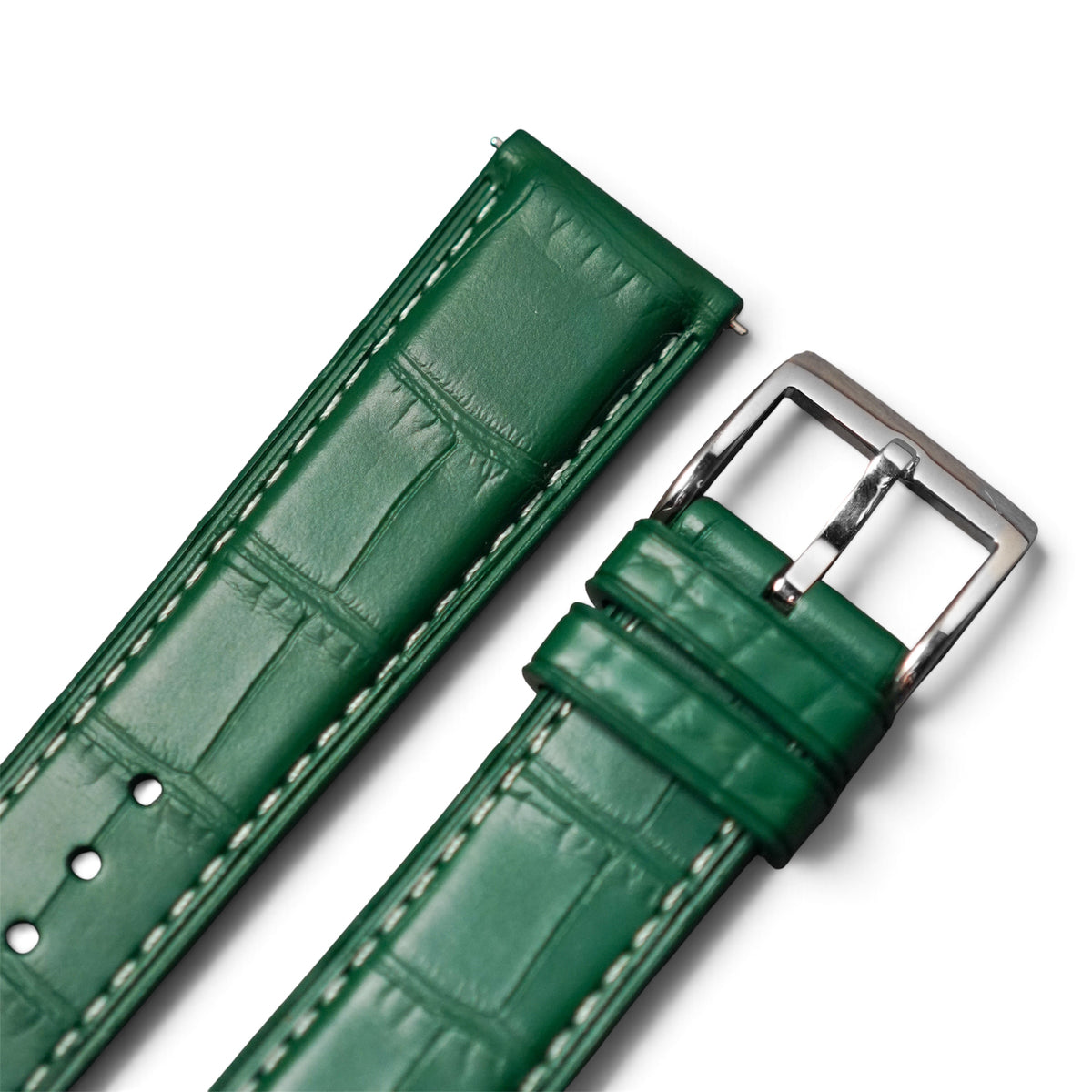 AGFKM - Green Alligator pattern FKM Rubber strap