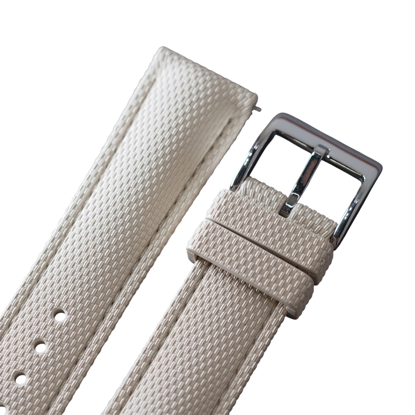 388 - Beige weave FKM Rubber strap
