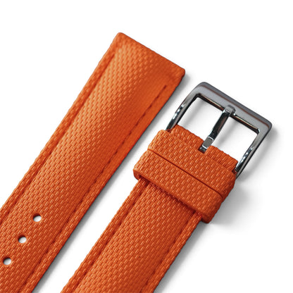 388 - Orange weave FKM Rubber strap