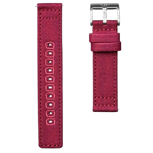 11M - Cherry Red Canvas Strap