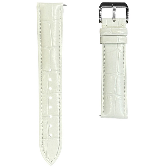 5A - White Genuine leather strap