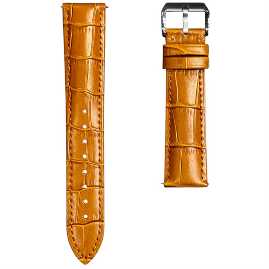 5A - Golden brown Genuine leather strap