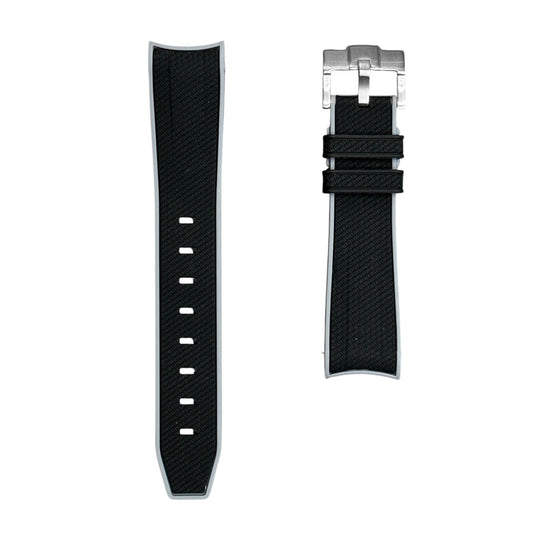 🎁 61M - Black/Grey Rubber strap (100% off)