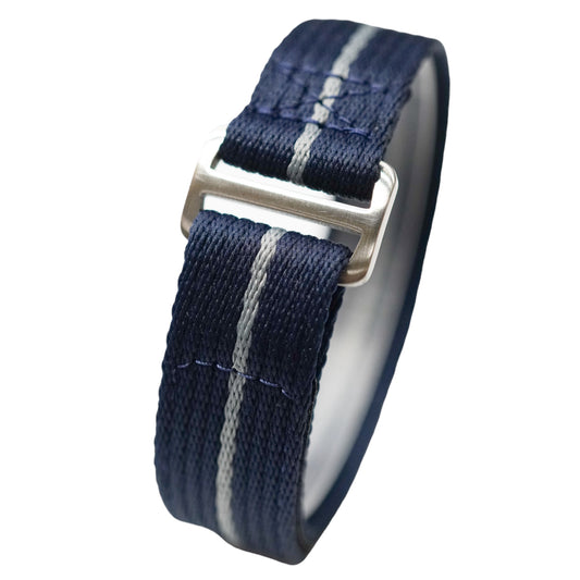 7B - Blue/Grey Velcro Nylons Fabric NATO strap