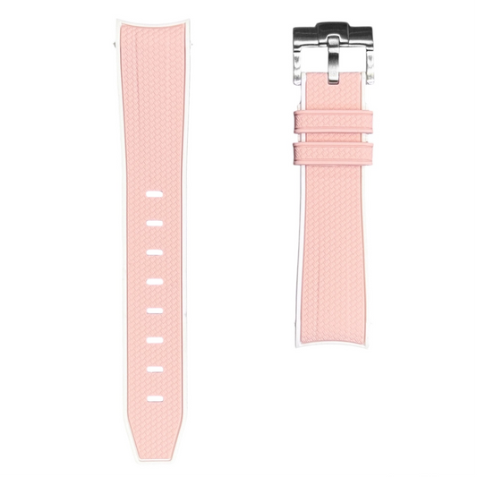 61M - Pink/White Rubber strap