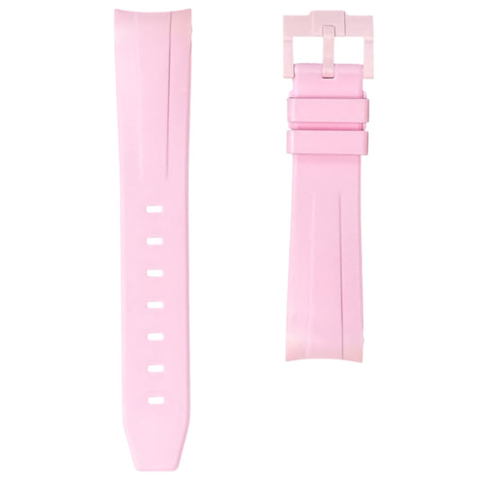 60M - Pink Curve end Rubber strap