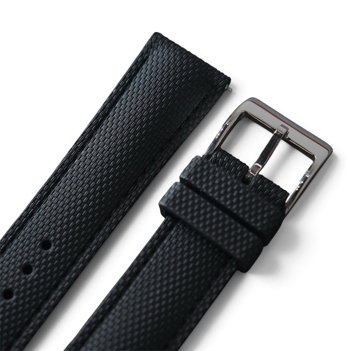 388 - Black weave FKM Rubber strap