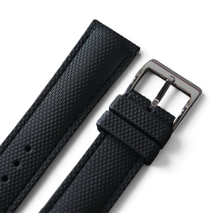 388 - Black weave FKM Rubber strap