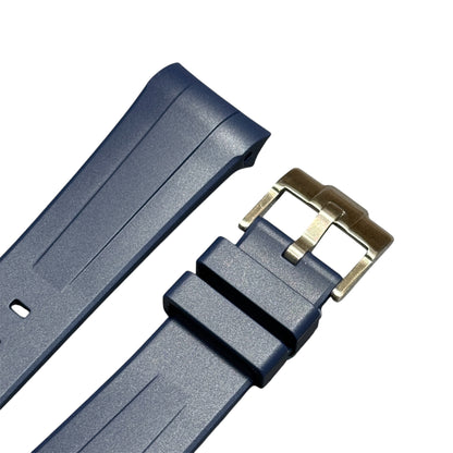 50F - Navy curve curve end Rubber strap for SW x BP Fifty fathoms