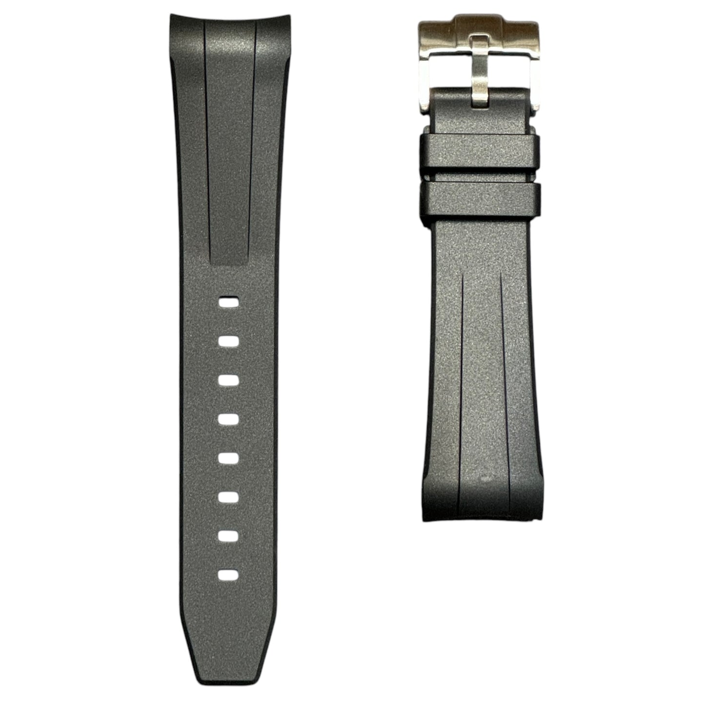 50F - Black curve end Rubber strap for SW x BP Fifty fathoms