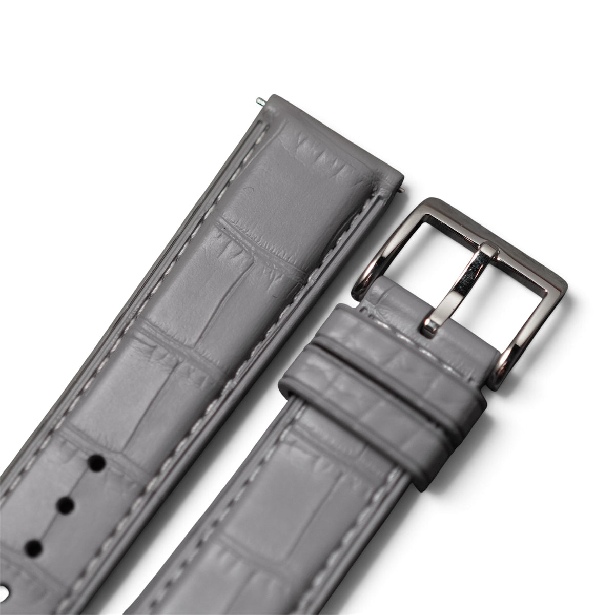 AGFKM - Grey Alligator pattern FKM Rubber strap