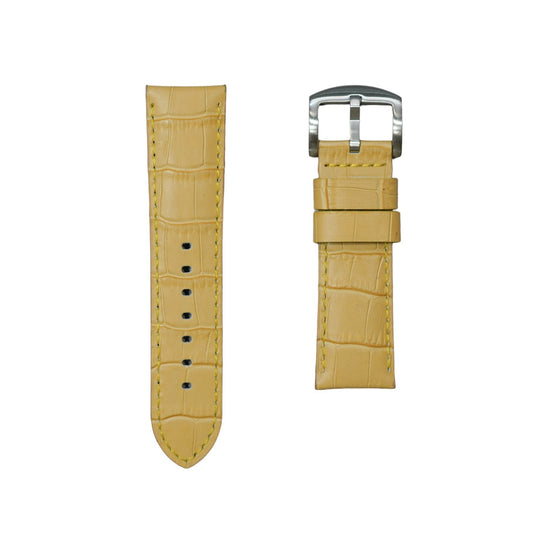 4A -  Yellow Genuine leather strap