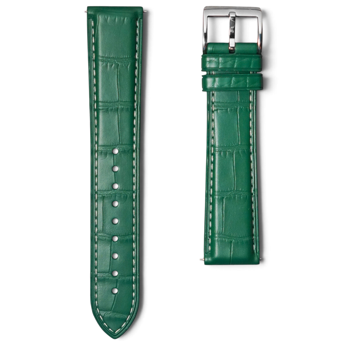 AGFKM - Green Alligator pattern FKM Rubber strap