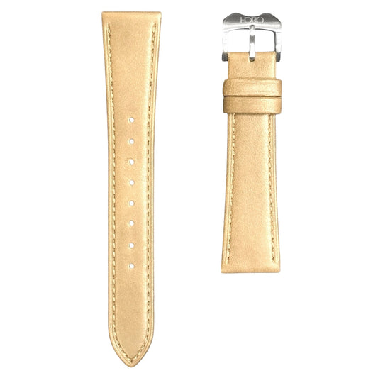 908 - Beige Flat calf strap
