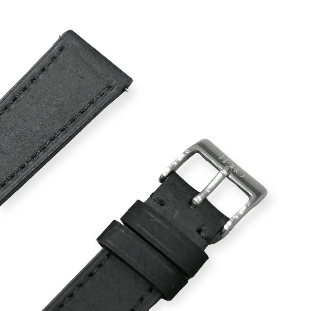260X - Calf leather strap Black