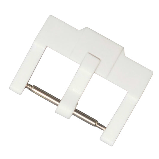18mm White Plastic Pin Buckle for Ref.60M/61M Moonswatch rubber strap