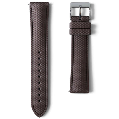 388 - Choco brown weave FKM Rubber strap