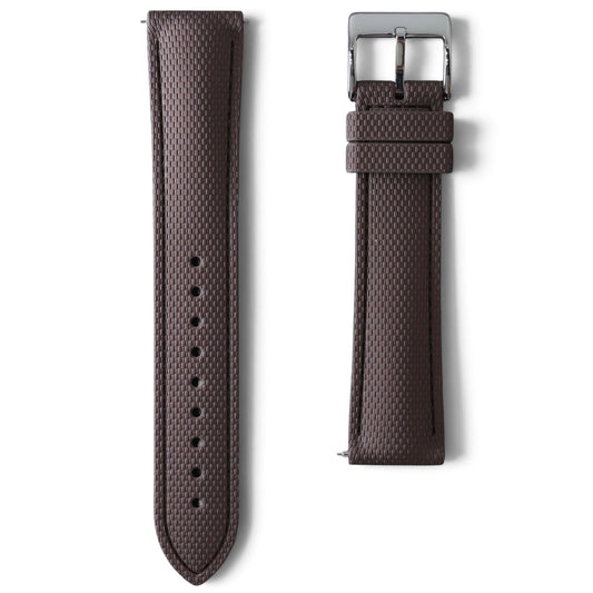 388 - Choco brown weave FKM Rubber strap